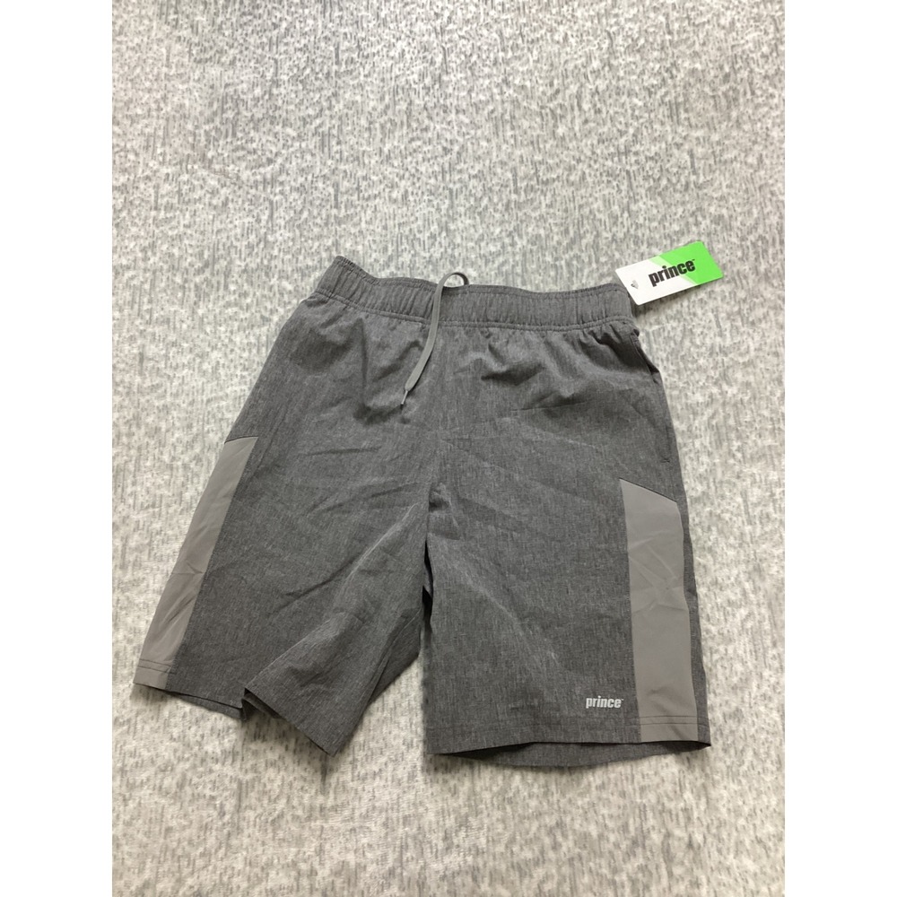 Prince Mens Tennis Fashion Contrast Heather Shorts Castlerock Grey MPT34311 9" S